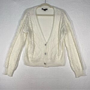 A Love Story Long Sleeve Knit Cardigan‎ Sweater Women's Size Large Grandmacore